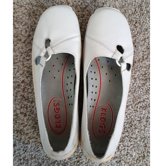 Women’s White Leather Klogs Comfort Slip Resistant Size 6 M - Picture 6 of 16